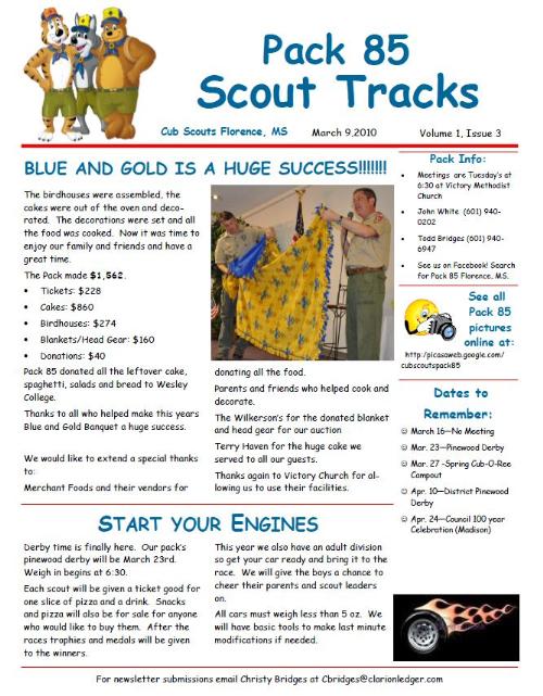 Boy Scout Troop Newsletter Template Public Newsletter Cub Scout Pack 85 Florence Mississippi Boy Scout Troop Newsletter Template Public Newsletter Cub Scout Pack 85 Florence Mississippi