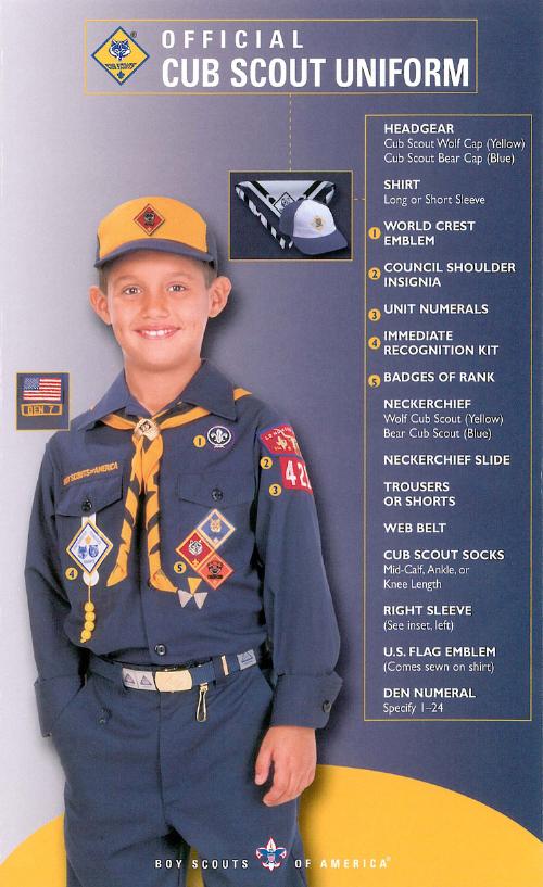 cub scout shirt sizing