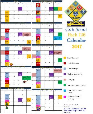 Public Calendar - Cub Scout Pack 126 (Peoria, Arizona)