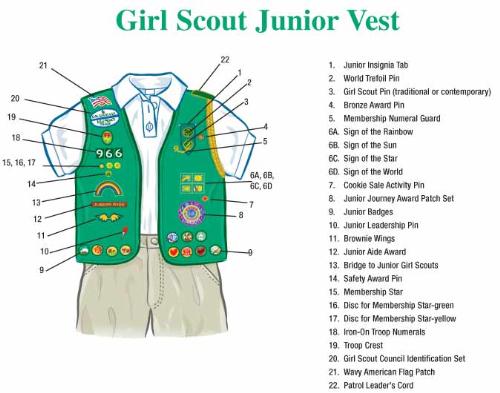 Uniform junior scout girl Girl Scout
